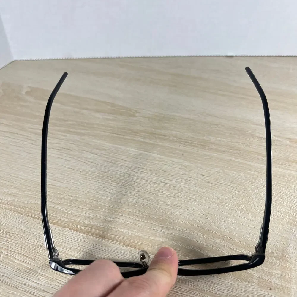 Gucci GG1504 807 Eyeglasses Black Slim Rectangular Frames Only 52-18-140 Italy